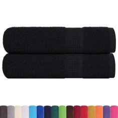 Vidaxl Kopalne brisače 2 kos črna 100x150 cm 360 g/m² 100% bombaž