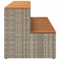 Vidaxl Korak za masažno kad 100x50x50,5 cm poli ratan/trden akacija