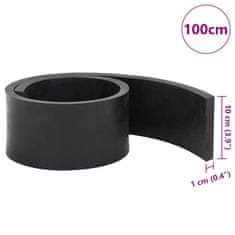Vidaxl Gumijasti rob za snežni plug črn 100x10x1 cm