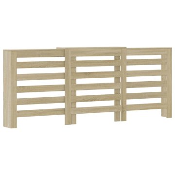 Vidaxl Pokrov za radiator sonoma hrast 205x21,5x83,5 cm inženirski les