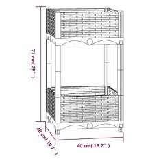 Vidaxl Visoka greda 40x40x71 cm polipropilen