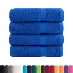 Vidaxl Premium kopalne brisače SOLUND 4 kosi modra 100x150 cm 600 gsm
