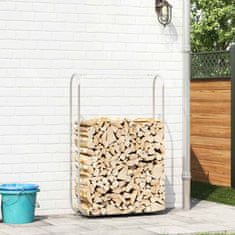 Vidaxl Stojalo za drva 100x25x150 cm Pocinkano jeklo
