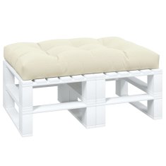 Vidaxl Blazina za kavč iz palet krem 120x80x12 cm