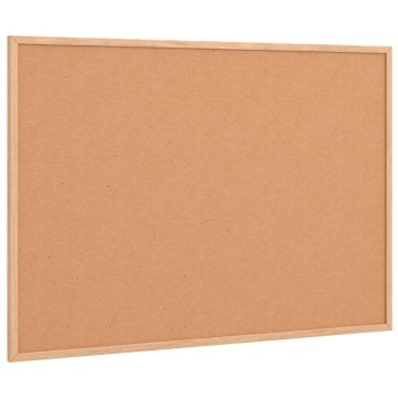 Vidaxl Tabla iz plute z okvirjem iz masivnega borovega lesa 80x55 cm