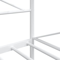 Vidaxl Dnevna postelja brez vzmetnice Bela 100x190 cm Jeklo