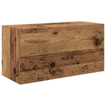 Vidaxl Kopalniška stenska omarica starinski les 60x25x30 cm inž. les