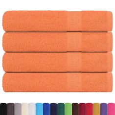 Vidaxl Brisače za savno 4 kos oranžna 80x200 cm 360 g/m² 100% bombaž
