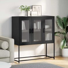 Vidaxl Komoda antracitna 100,5x39x107 cm hladno valjano jeklo