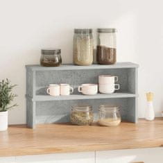 Vidaxl Kitchen Racks Stackable 2 pcs siva 50x15x16 cm