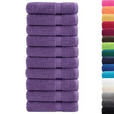 Vidaxl Premium brisače SOLUND 10 kos vijolična 70x140cm 600 g/m2