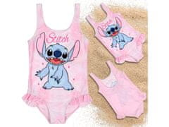 Disney DISNEY Stitch dekliške kopalke za bazen, roza enodelne kopalke za deklice. 110-116
