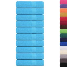 Vidaxl Kopalne brisače 10 kos turkizna 100x150 cm 360 gsm 100% bombaž
