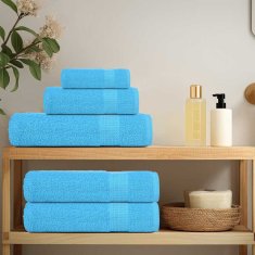 Vidaxl Kopalne brisače 10 kos turkizna 100x150 cm 360 gsm 100% bombaž