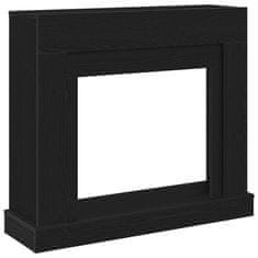 Vidaxl Okvir za kamin črna hrast 100x30x87,5 cm inženirski les