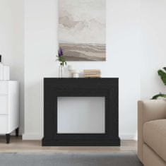 Vidaxl Okvir za kamin črna hrast 100x30x87,5 cm inženirski les