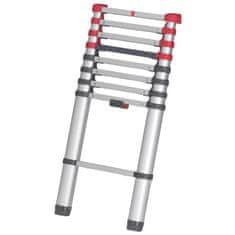 Vidaxl Teleskopska lestev FlexLine 260 264 cm aluminij