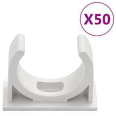Vidaxl Kabelska cev s sponkami Ø30 mm 30 m PVC