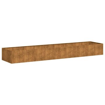 Vidaxl Planter Rusty 360x80x40 cm Vremensko odporno jeklo