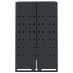 Vidaxl Lopa za smetnjak za 1 smetnjak antracitna 69x79x117 cm jeklo