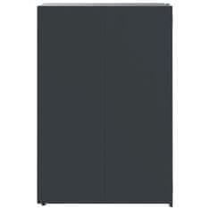 Vidaxl Lopa za smetnjak za 1 smetnjak antracitna 69x79x117 cm jeklo