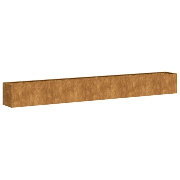 Vidaxl Planter Rusty 360x40x40 cm Vremensko odporno jeklo