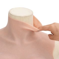 Vidaxl Silikonska prsna blazina naravna E košarica