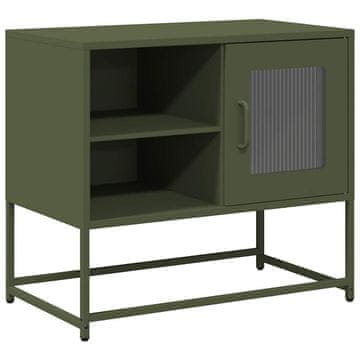 Vidaxl TV omarica olivno zelena 68x39x60,5 cm jeklo