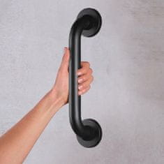 Vidaxl Držalo 30 cm črn aluminij
