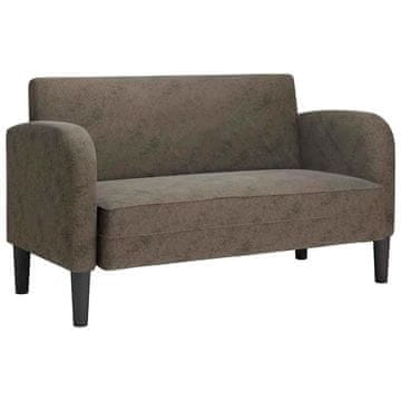 Vidaxl Loveseat kavč temno siva 110 cm umetno usnje