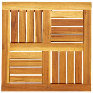 Vidaxl Mizna plošča 50x50x2 cm kvadratna trden akacijev les