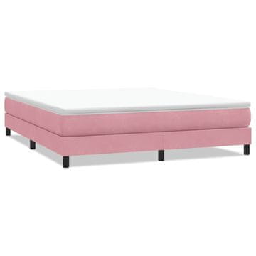 Vidaxl Box spring postelja brez vzmetnico roza 180x210 cm žamet