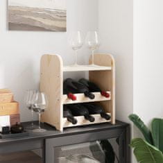 Vidaxl Stojalo za vino z zgornjo ploščo 33x25x37 cm trdna borovina