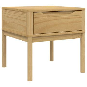 Vidaxl Mizica za svetilko FLORO vošč. rjava 55x55x54 cm trdna borovina