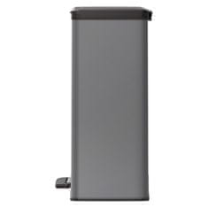 Vidaxl Koš za smeti s pedalom Deco pravokoten 65 L hladno siv