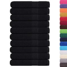 Vidaxl Brisače za savno 10 kos črna 80x200 cm 360 g/m² 100% bombaž