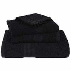 Vidaxl Brisače za savno 10 kos črna 80x200 cm 360 g/m² 100% bombaž