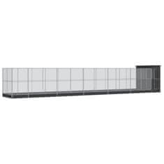 Vidaxl Voliera s podaljškom srebrna 1244x203x216 cm jeklo