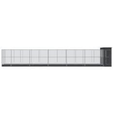 Vidaxl Voliera s podaljškom srebrna 1244x203x216 cm jeklo