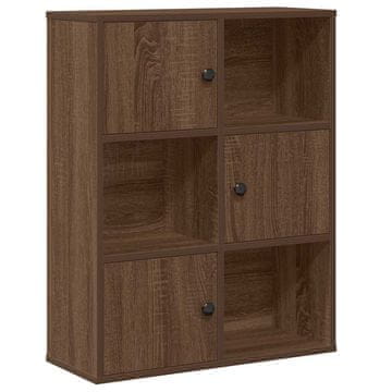 Vidaxl Knjižna omara rjavi hrast 60x24x76,5 cm inženirski les
