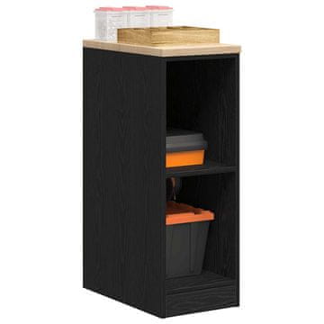 Vidaxl vidaXL Omara za shranjevanje v garaži črna 30x51x85 cm