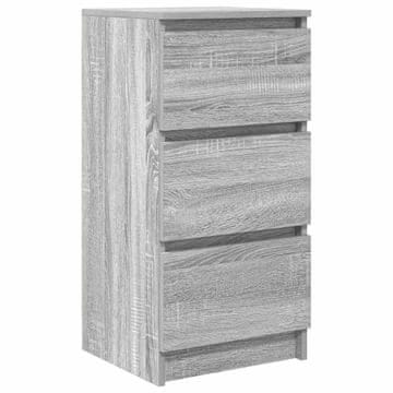 Vidaxl Komoda siva sonoma 37,5x35x76 cm inženirski les