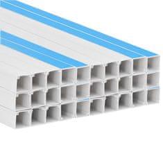 Vidaxl Kabelska cev samolepilna 15x10 mm 30 m PVC