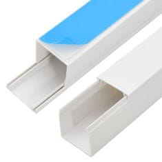 Vidaxl Kabelska cev samolepilna 15x10 mm 30 m PVC