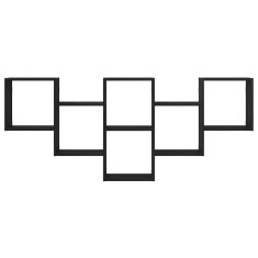 Vidaxl Stenska polica črna hrast 159x18x66 cm inženirski les