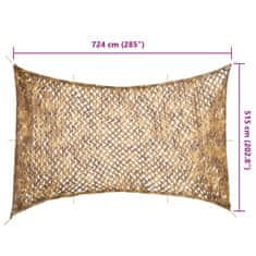 Vidaxl Maskirna mreža z vrečko za shranjevanje 724x515 cm peščena