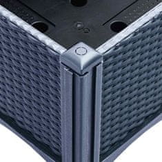 Vidaxl Cvetlično korito z nogami modro sivo 80x40x42 cm PP