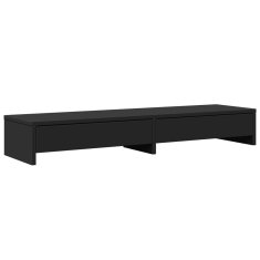 Vidaxl Stojalo za zaslon s predali rjavi hrast 100x27x15 cm inž. les