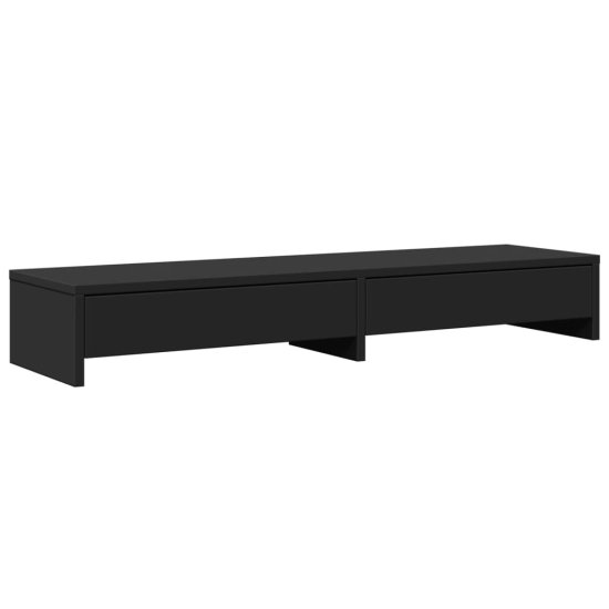 Vidaxl Stojalo za zaslon s predali rjavi hrast 100x27x15 cm inž. les