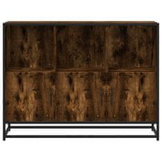 Vidaxl Komoda dimljeni hrast 100x35x76 cm inženirski les
